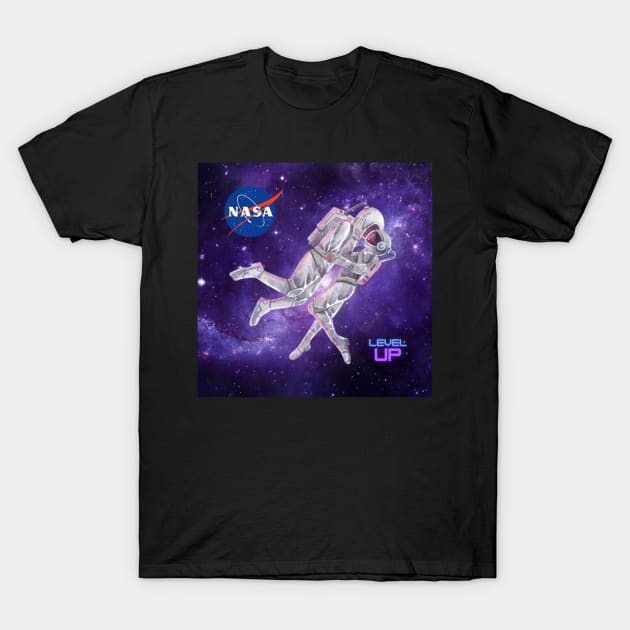 Astronaut Astronauts Space Walking Floating in Space Astro Space city Houston 3 T-Shirt by SammyLukas